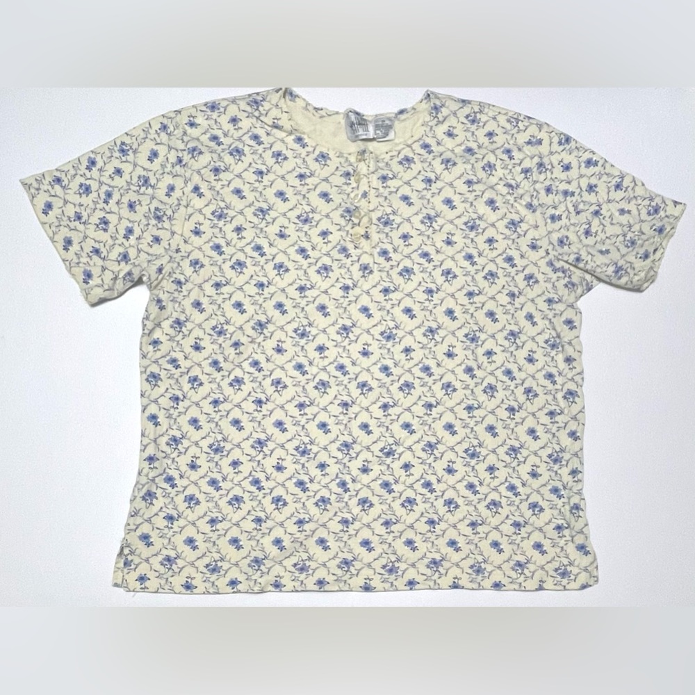 JASON MAXWELL Women’s 2X Blue Floral Shirt